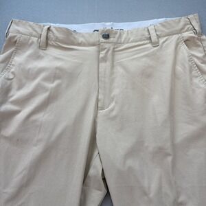 Adidas Golf Pant Men 36 x 32 Three Stripe‎ Athletic Stretch Beige Performance